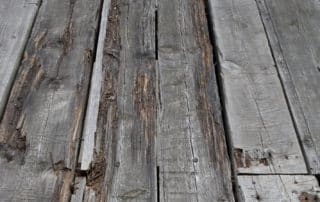 Weathered old decking
